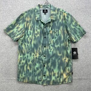 Volcom‎ Shirt Mens Medium Green Camo Ridgestone Short Sleeve V.Co Tech NEW
